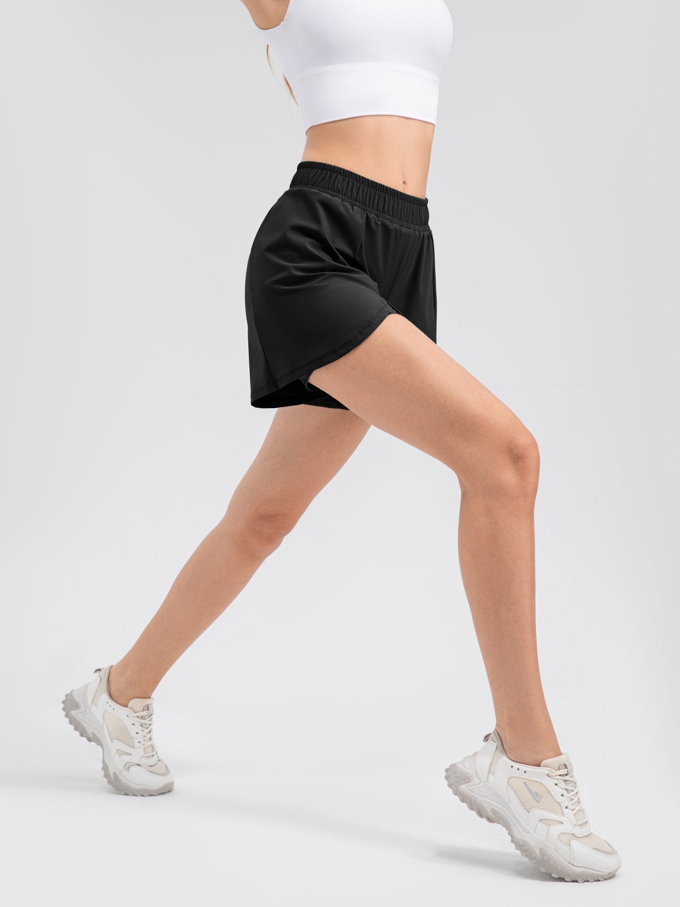 ATHLETIC FRONT SLIT SHORTS