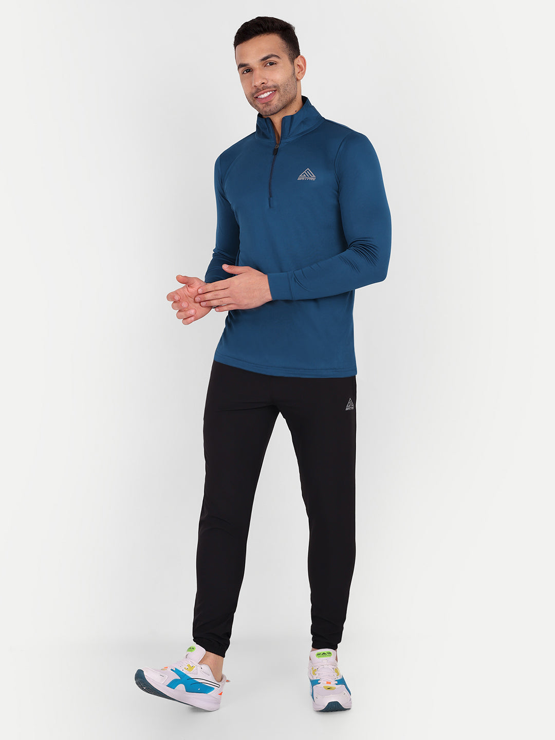 QUARTER ZIP FULL SLEEVES TRAINING T-SHIRT