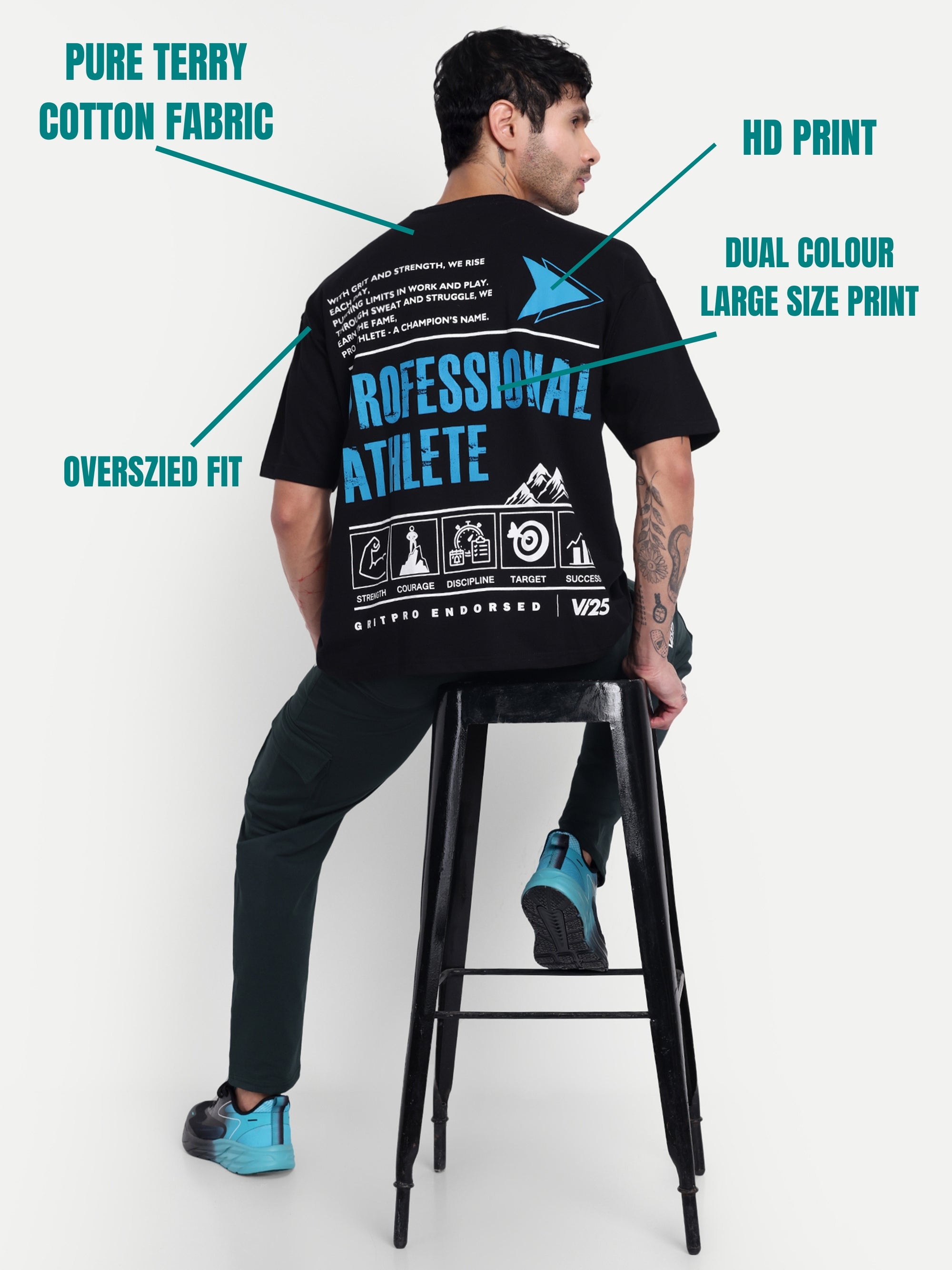 PROFESSIONAL ATHLETE OVERSIZED T-SHIRT