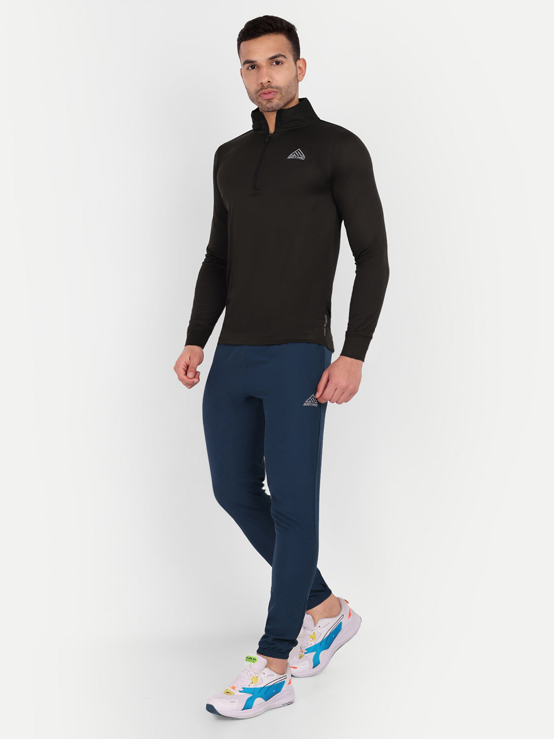 QUARTER ZIP FULL SLEEVES TRAINING T-SHIRT