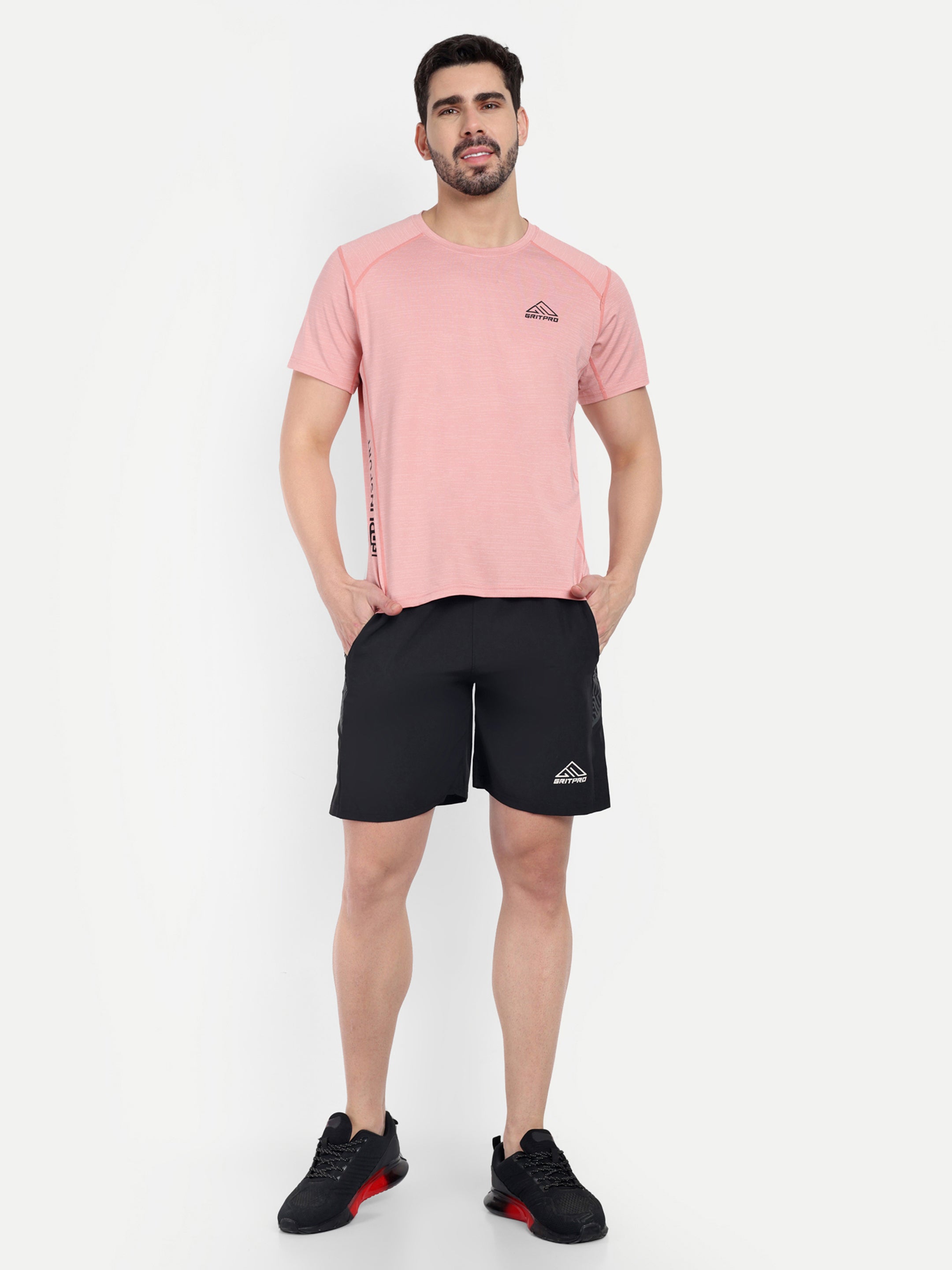 MELANGE SHADED RUNNING T-SHIRT