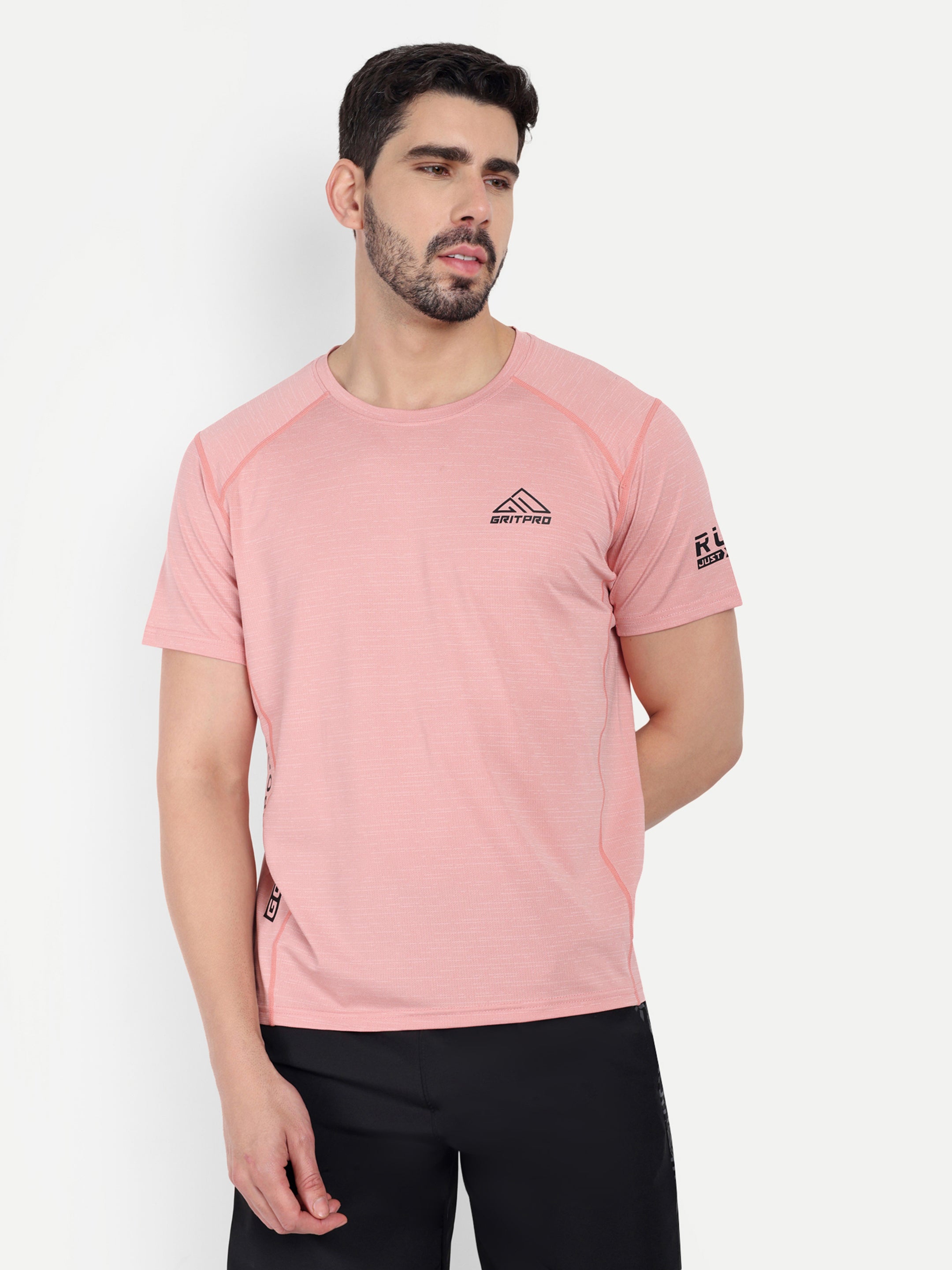 MELANGE SHADED RUNNING T-SHIRT