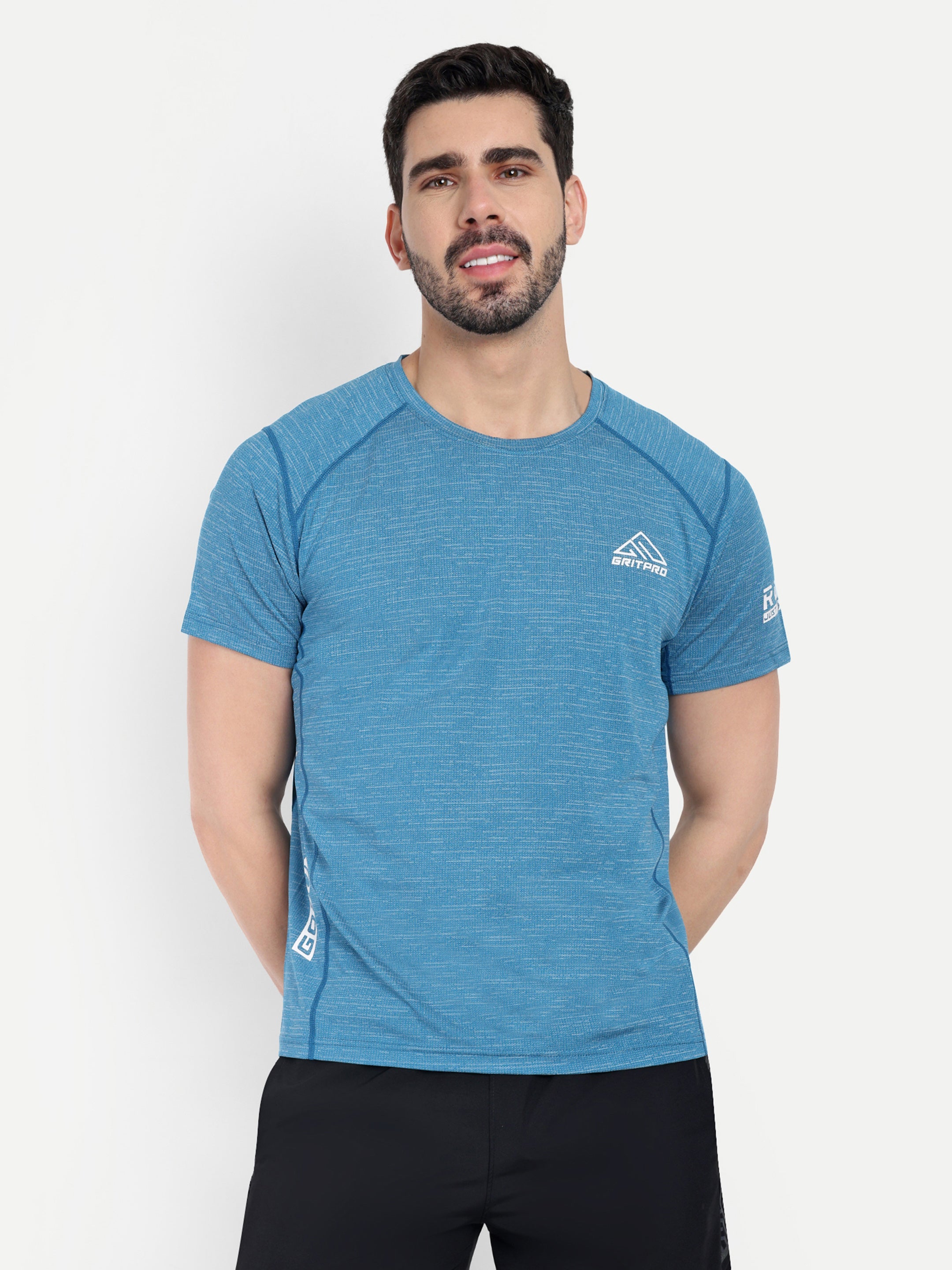 MELANGE SHADED RUNNING T-SHIRT