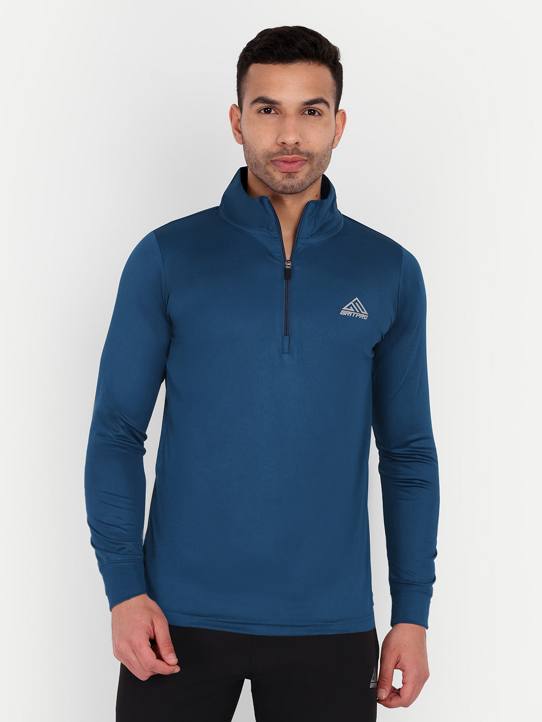 QUARTER ZIP FULL SLEEVES TRAINING T-SHIRT