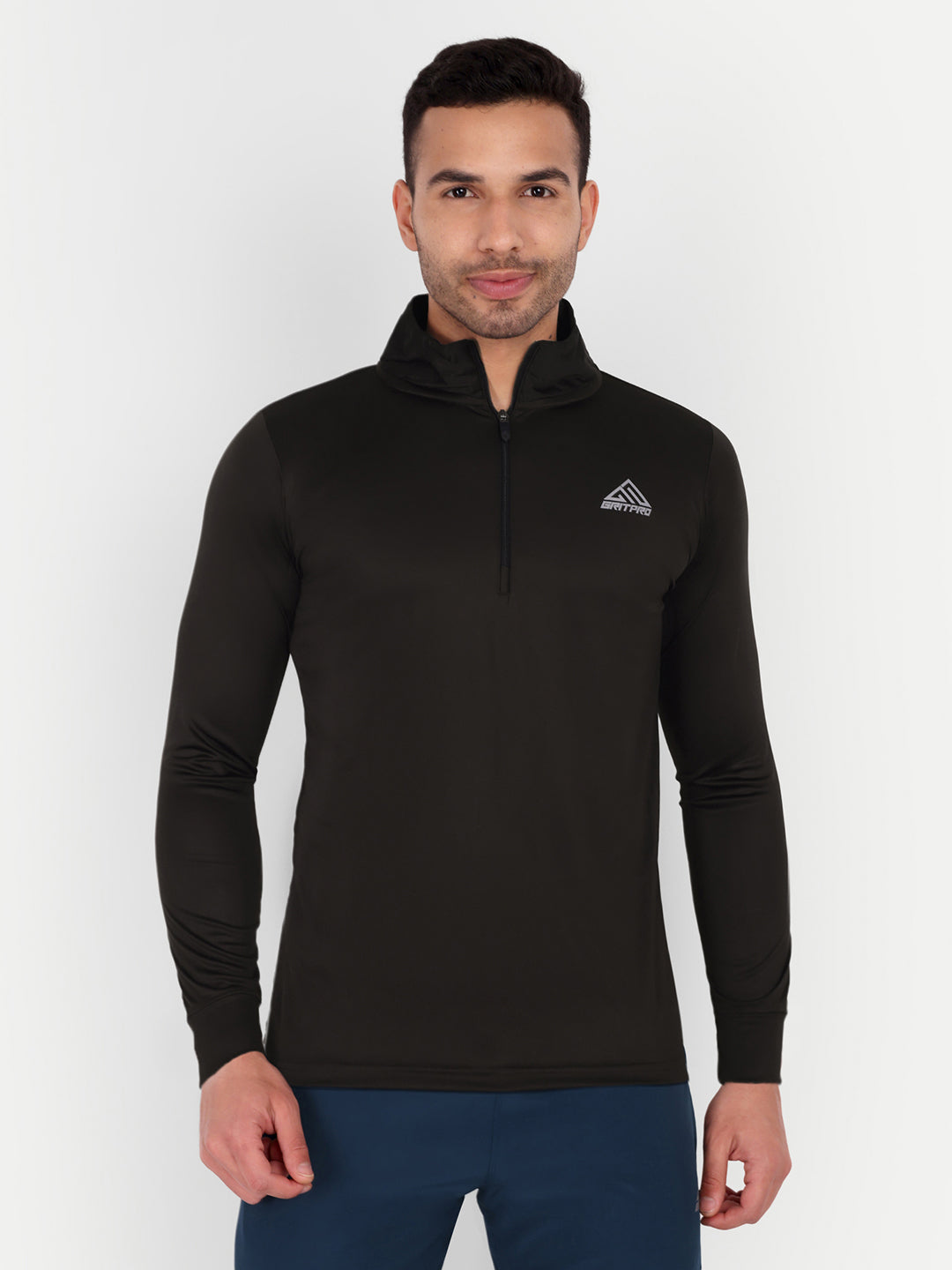 QUARTER ZIP FULL SLEEVES TRAINING T-SHIRT