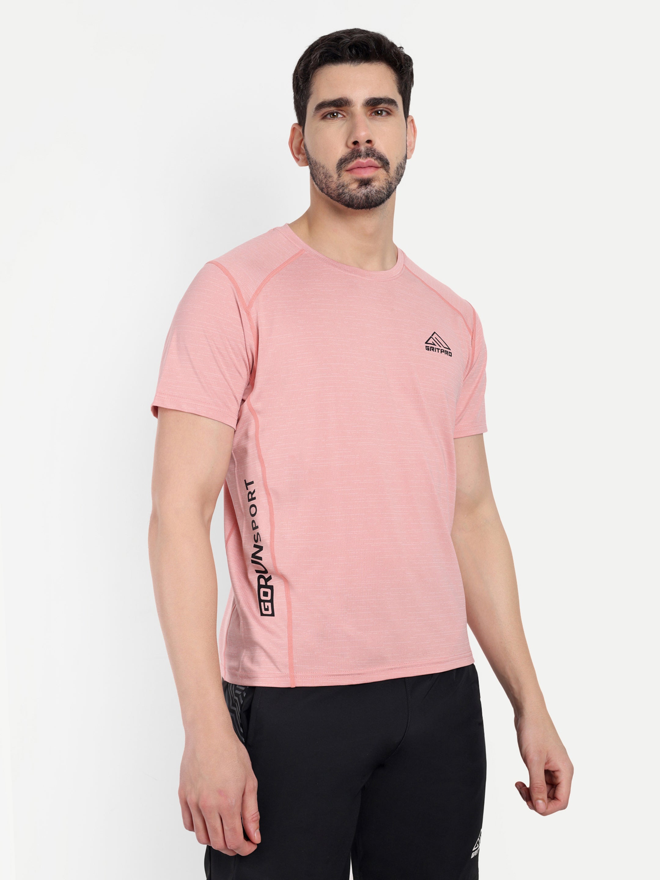 MELANGE SHADED RUNNING T-SHIRT