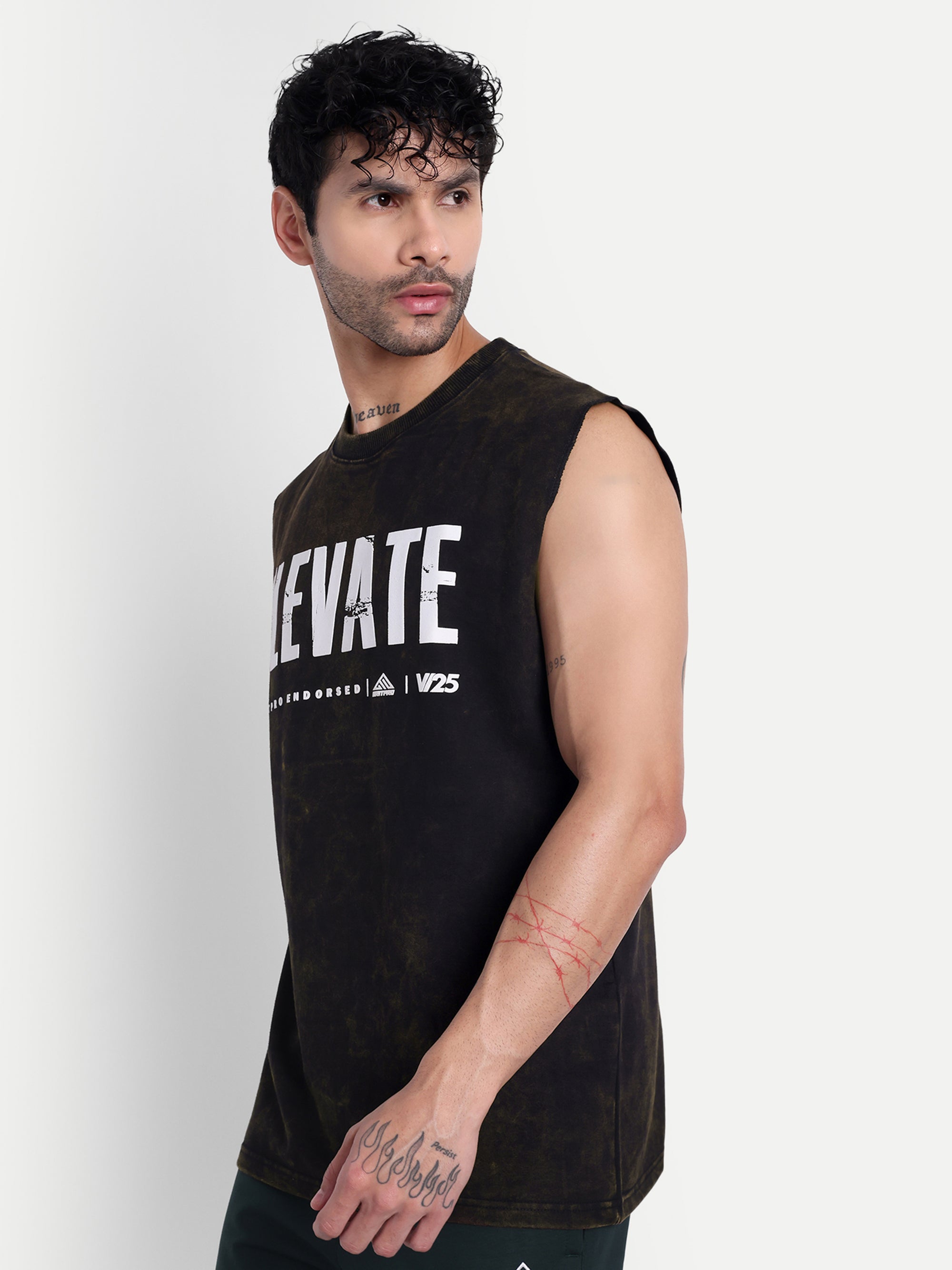OVERSIZED BURN OUT SLEEVELESS