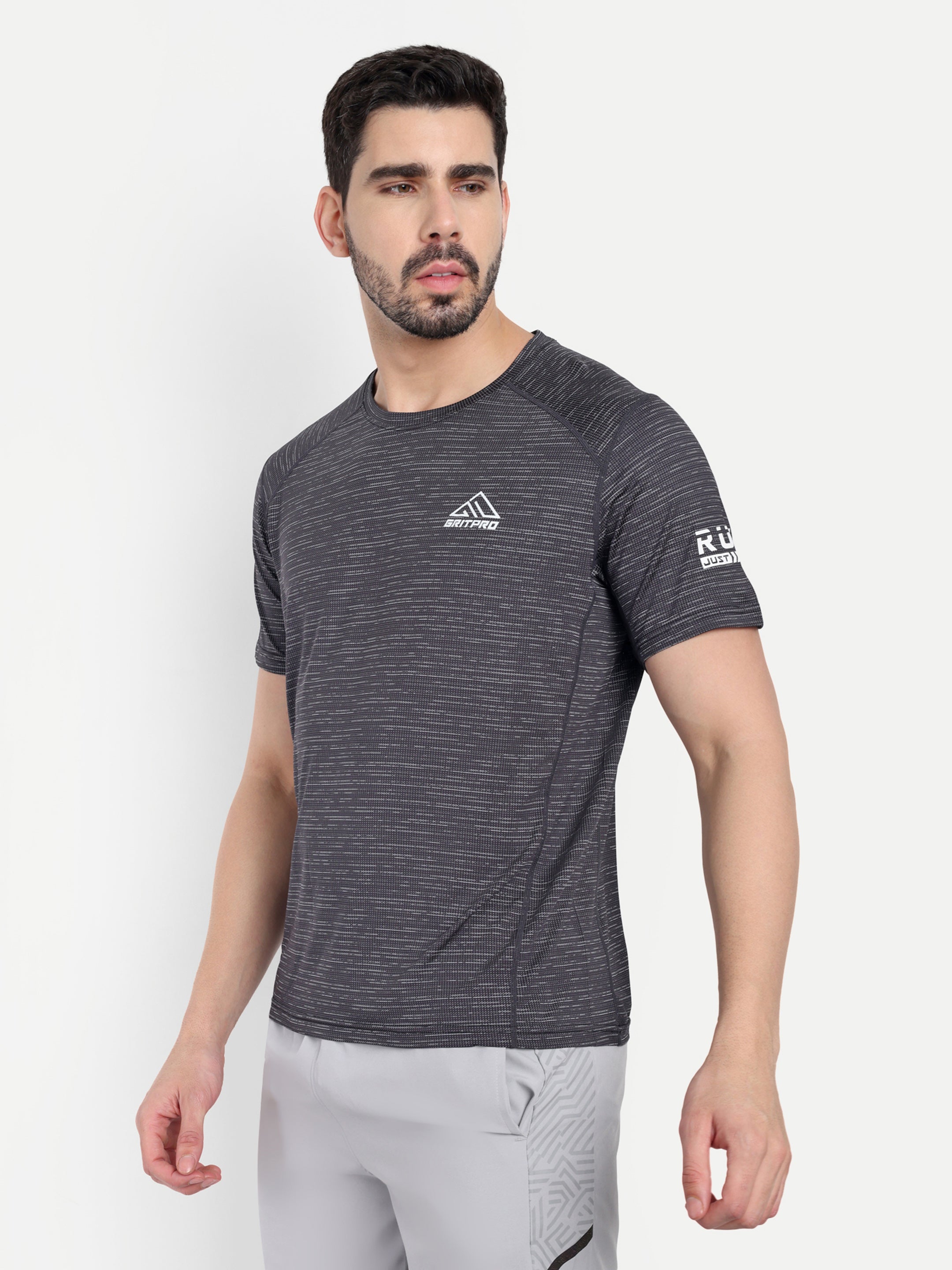 MELANGE SHADED RUNNING T-SHIRT