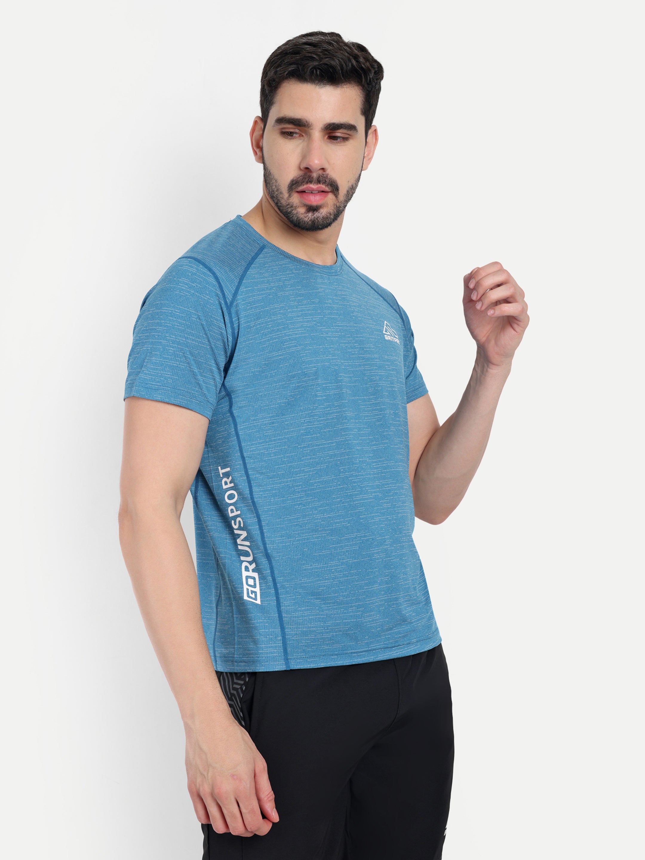 MELANGE SHADED RUNNING T-SHIRT