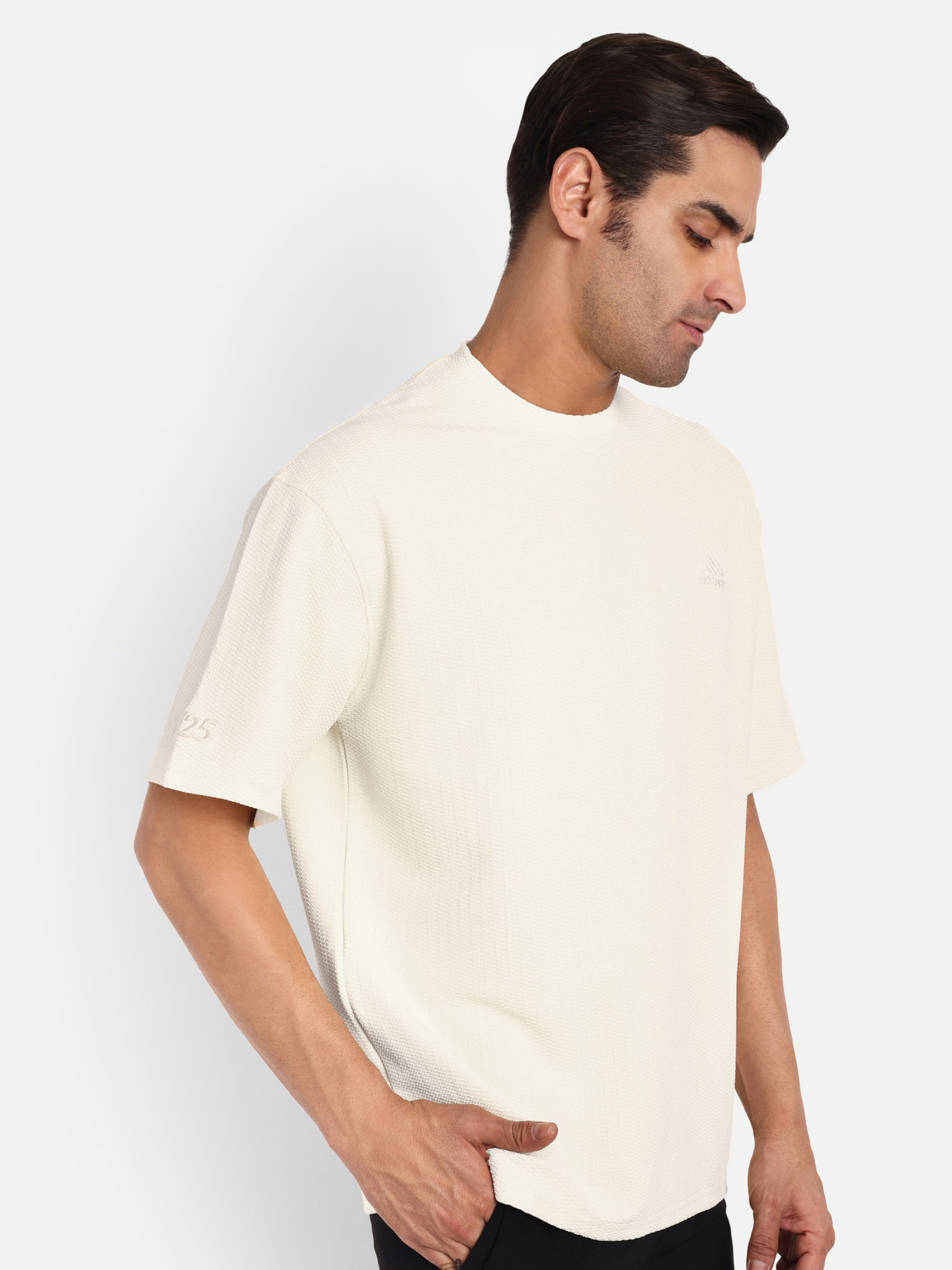 BUBBLE JACQUARD OVERSIZED TSHIRT