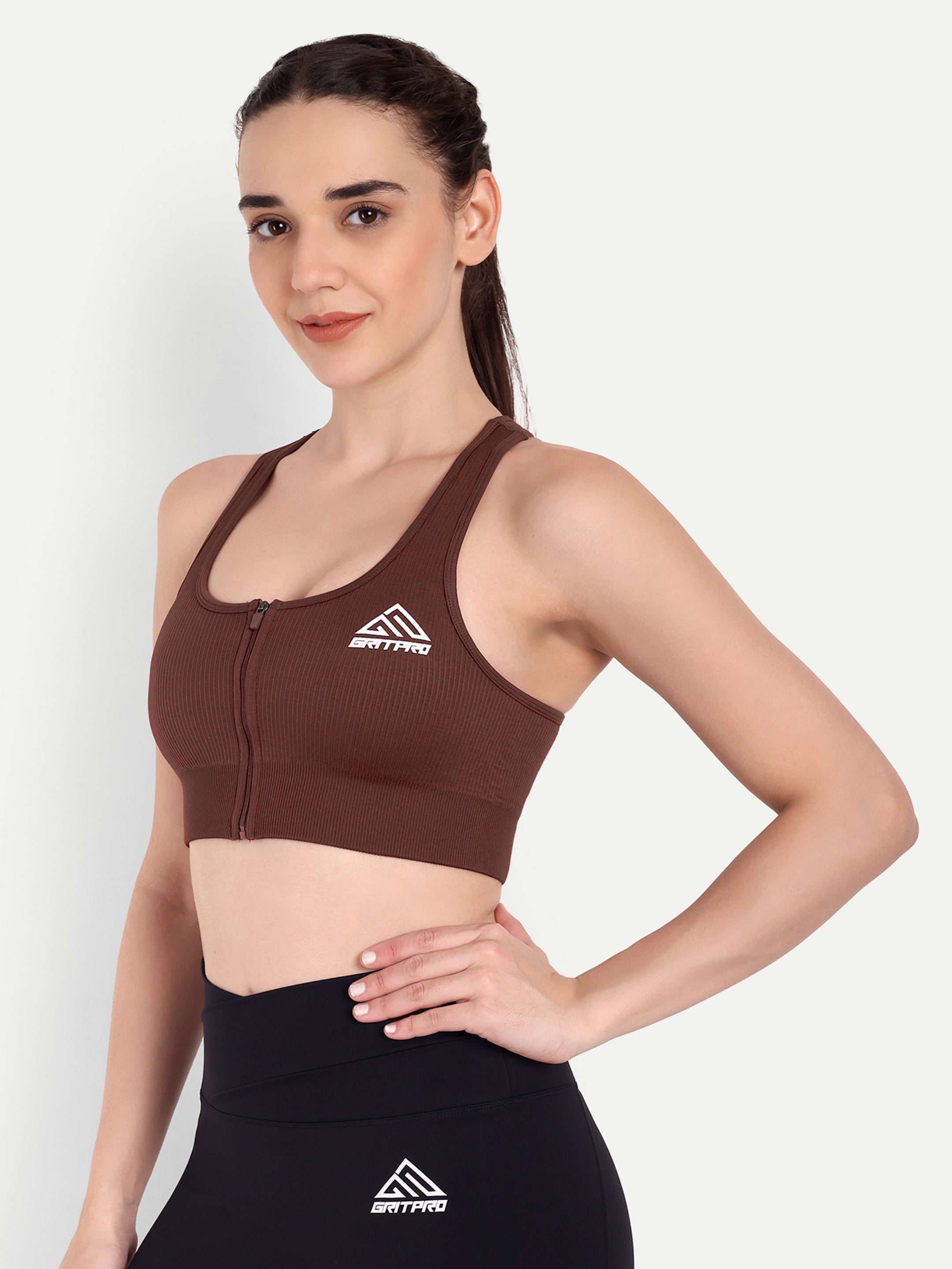 ZIP AND CRO SPORTS BRA