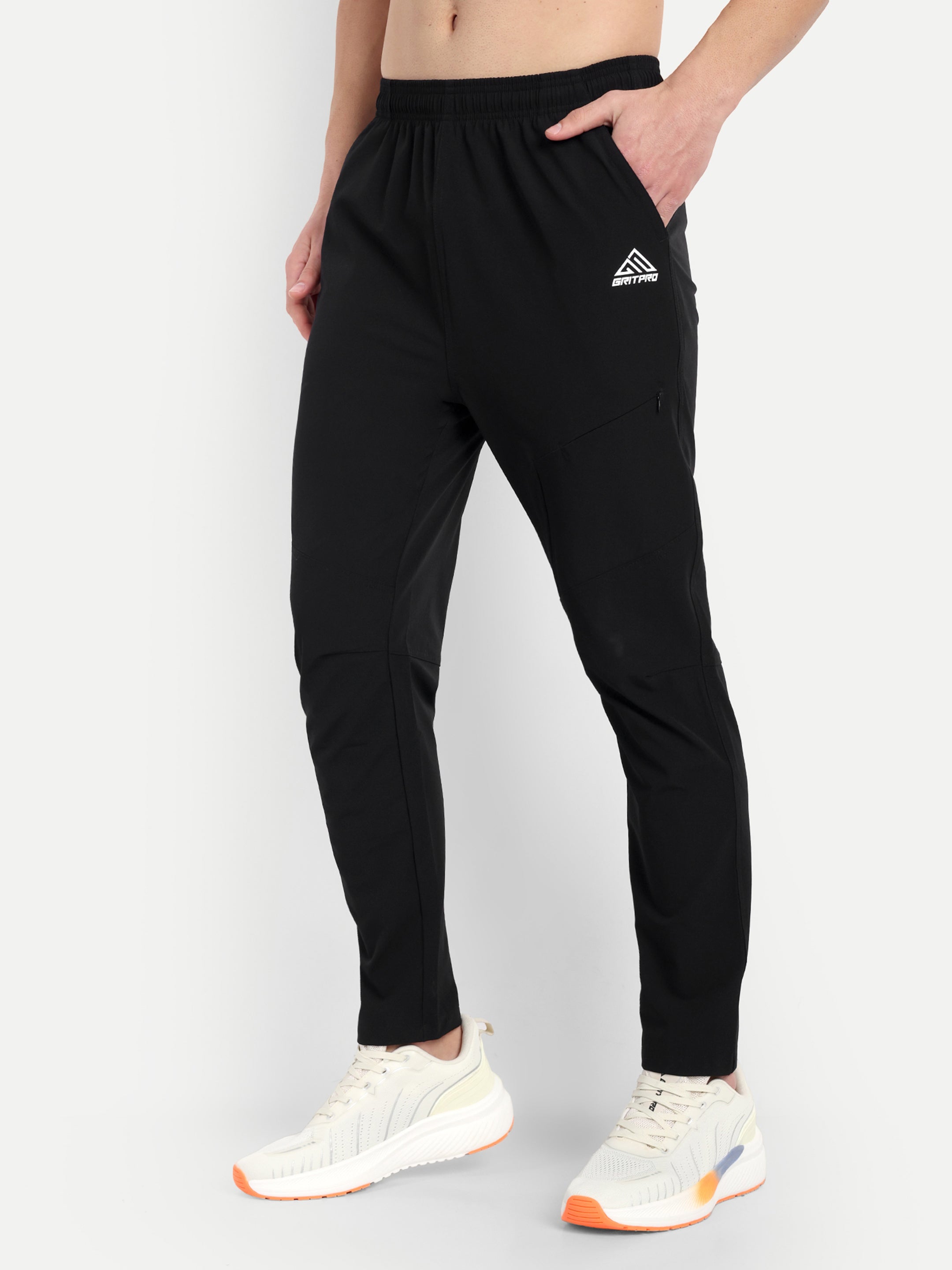 SOLID ZIPPED TRACKPANT