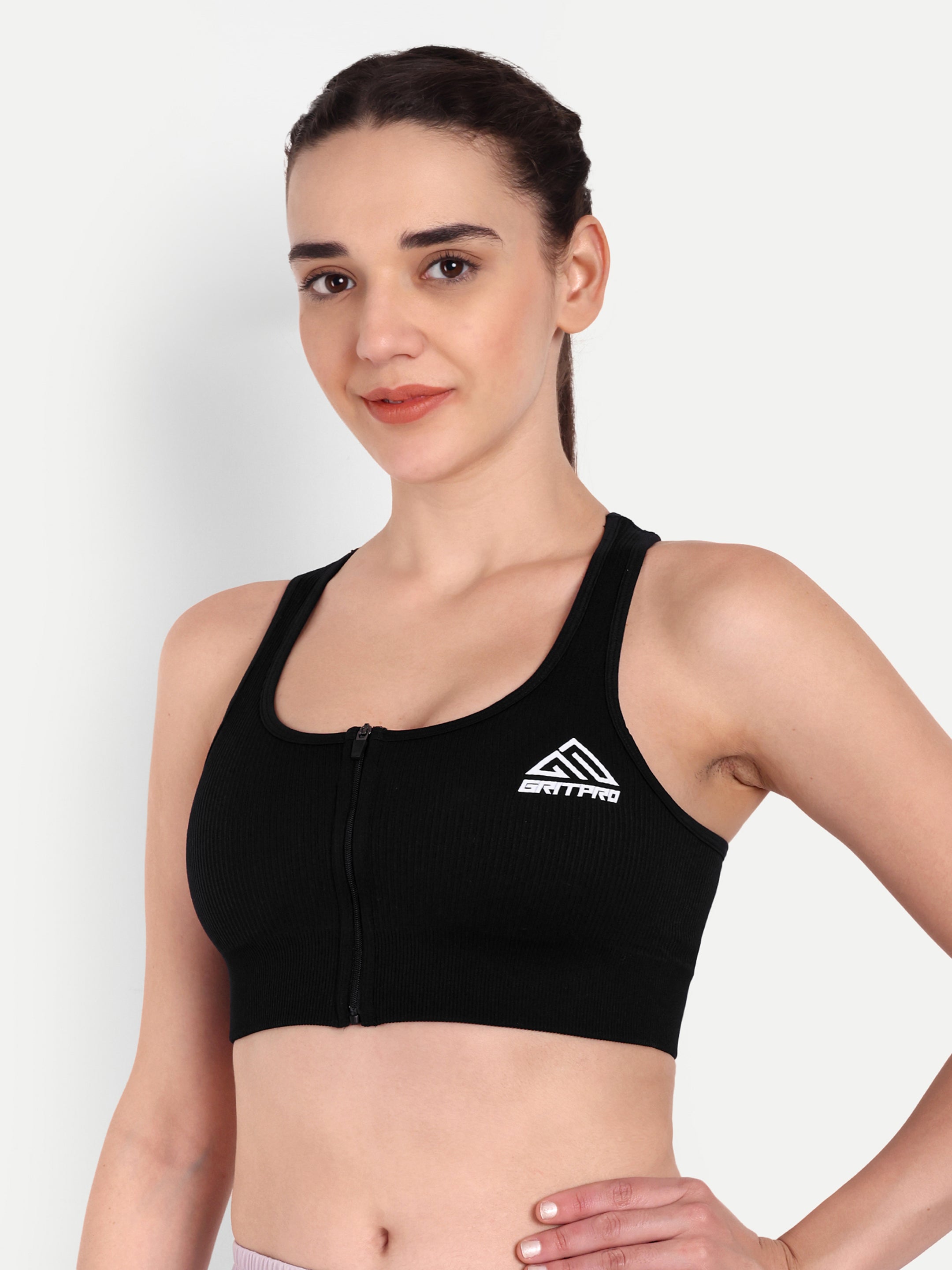 ZIP AND CRO SPORTS BRA