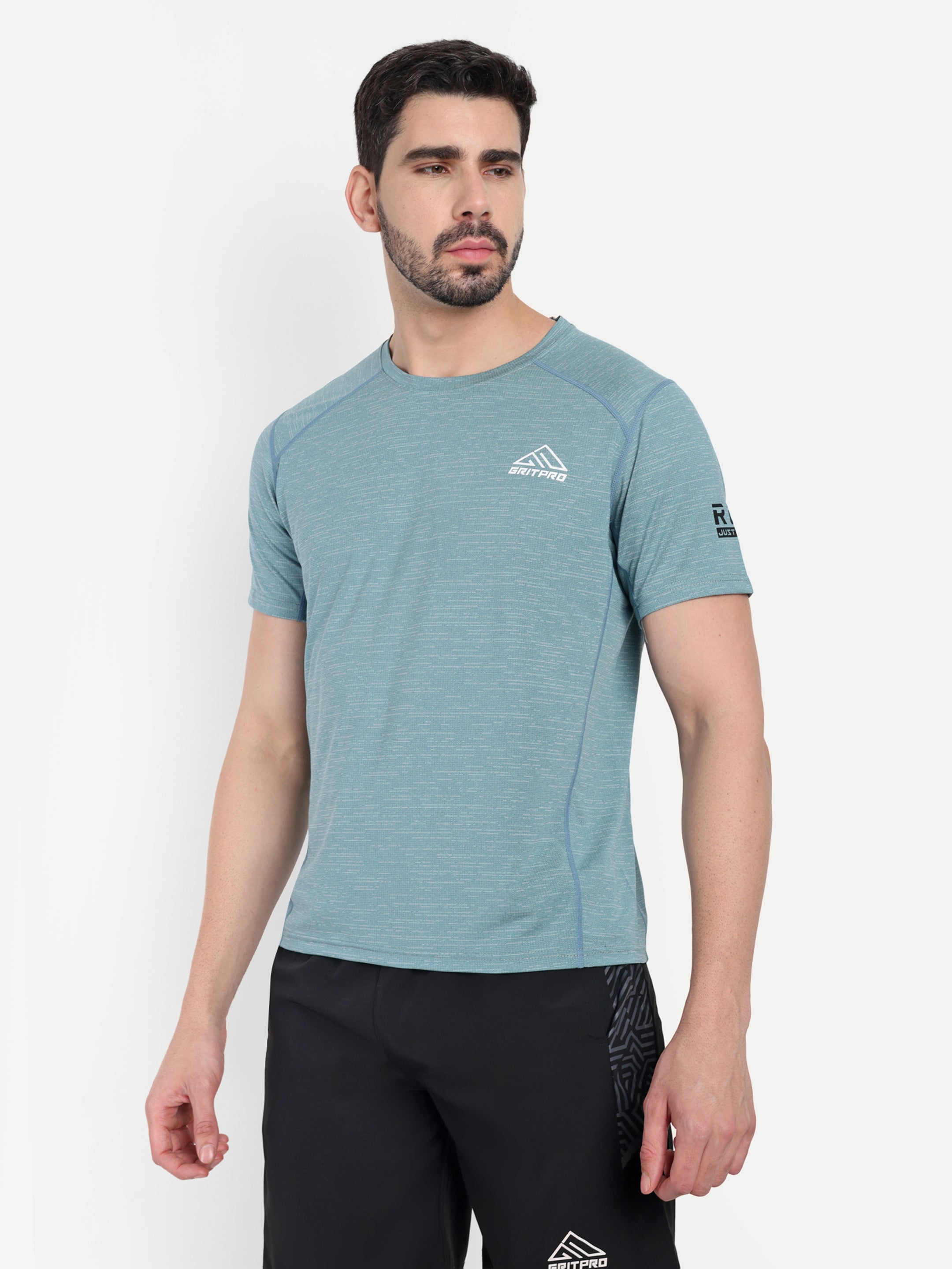 MELANGE SHADED RUNNING T-SHIRT