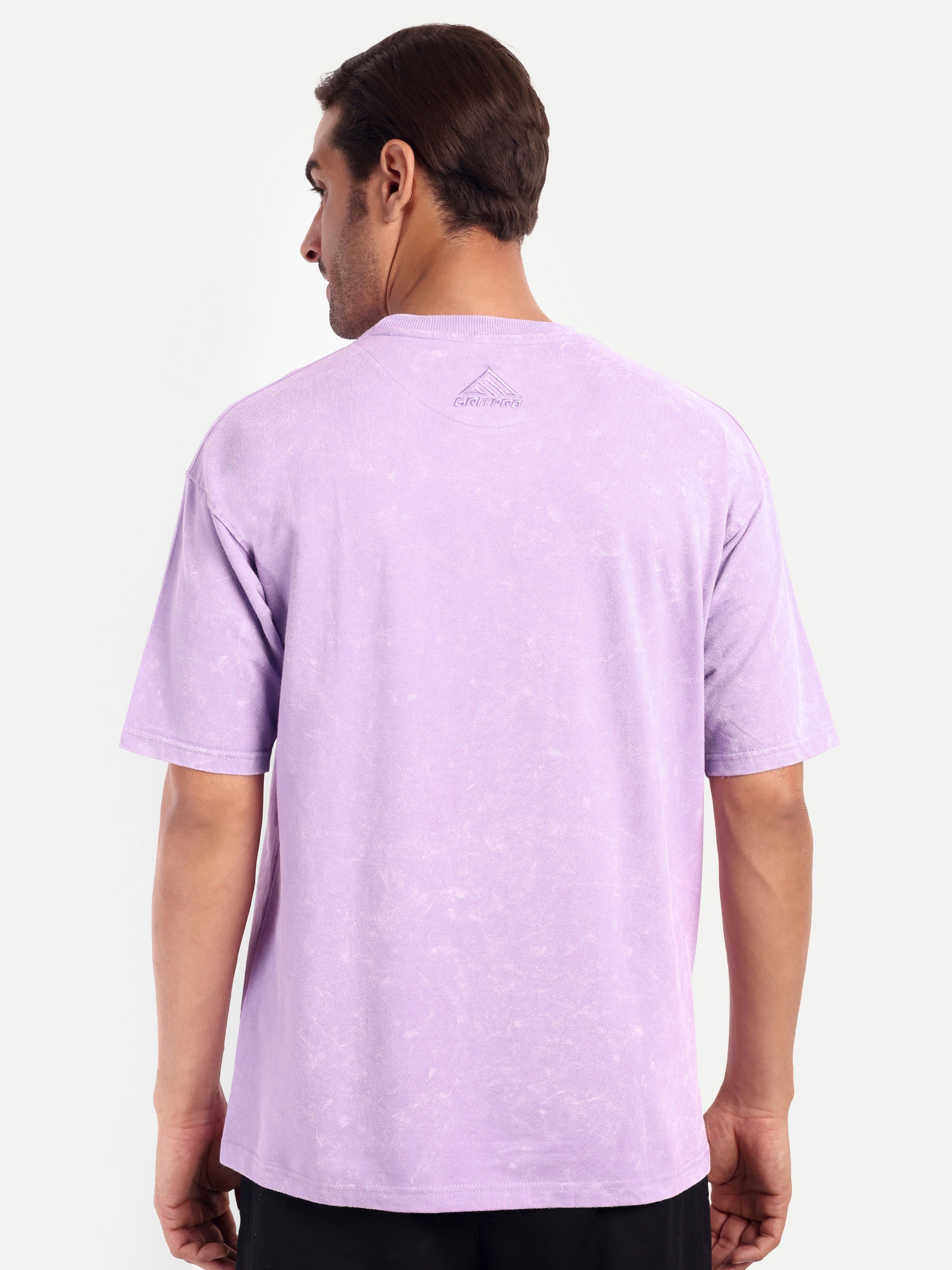 LAVENDER ACID WASHED OVERSIZED T-SHIRT