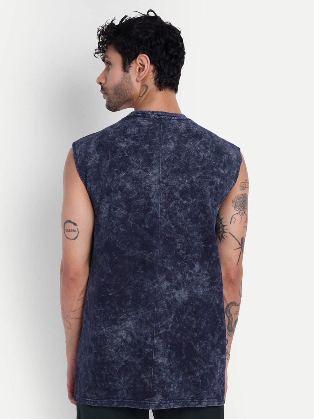 OVERSIZED ACID WASHED SLEEVELESS