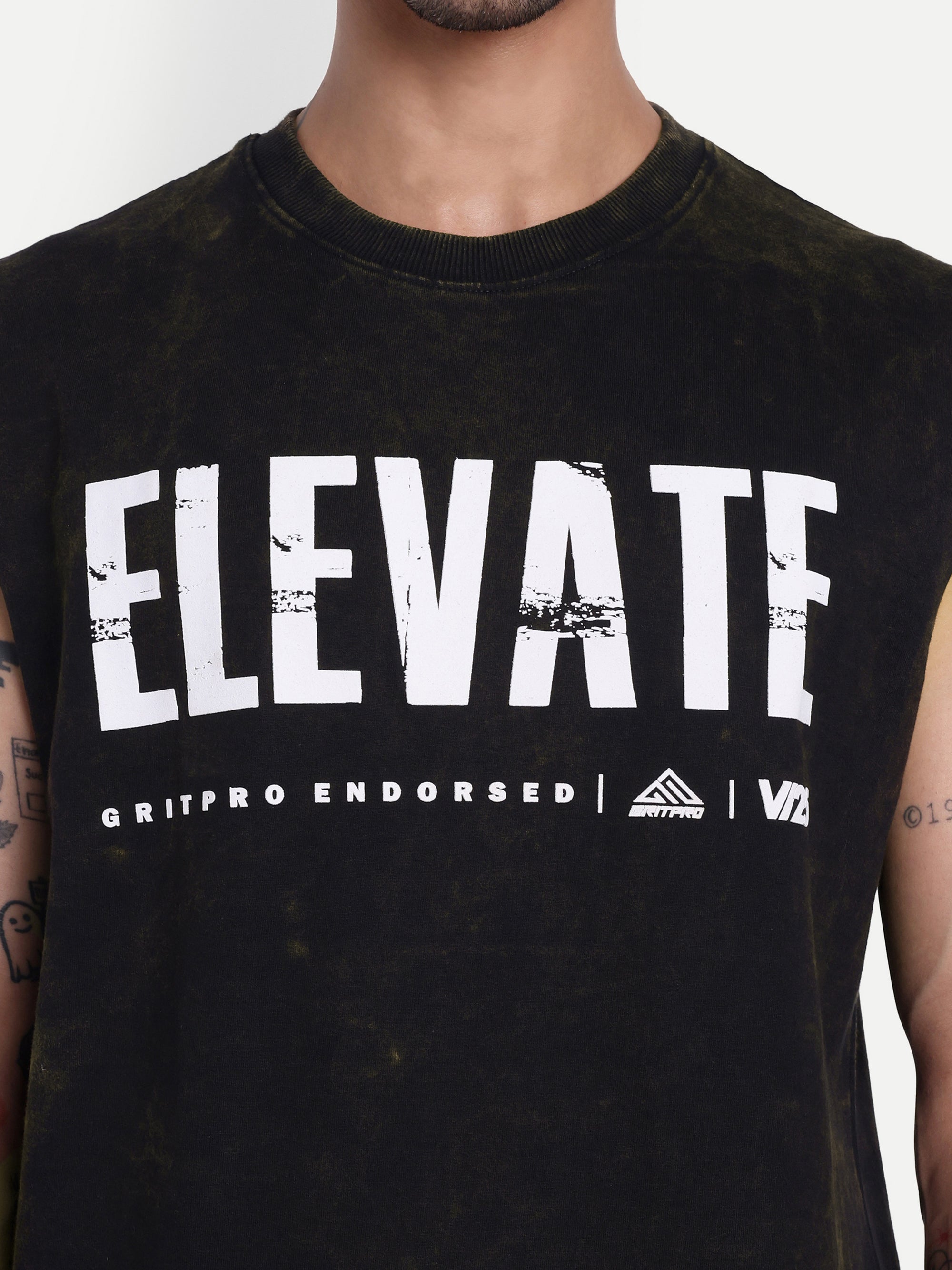 OVERSIZED BURN OUT SLEEVELESS