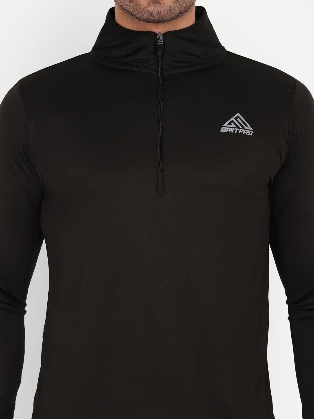 QUARTER ZIP FULL SLEEVES TRAINING T-SHIRT