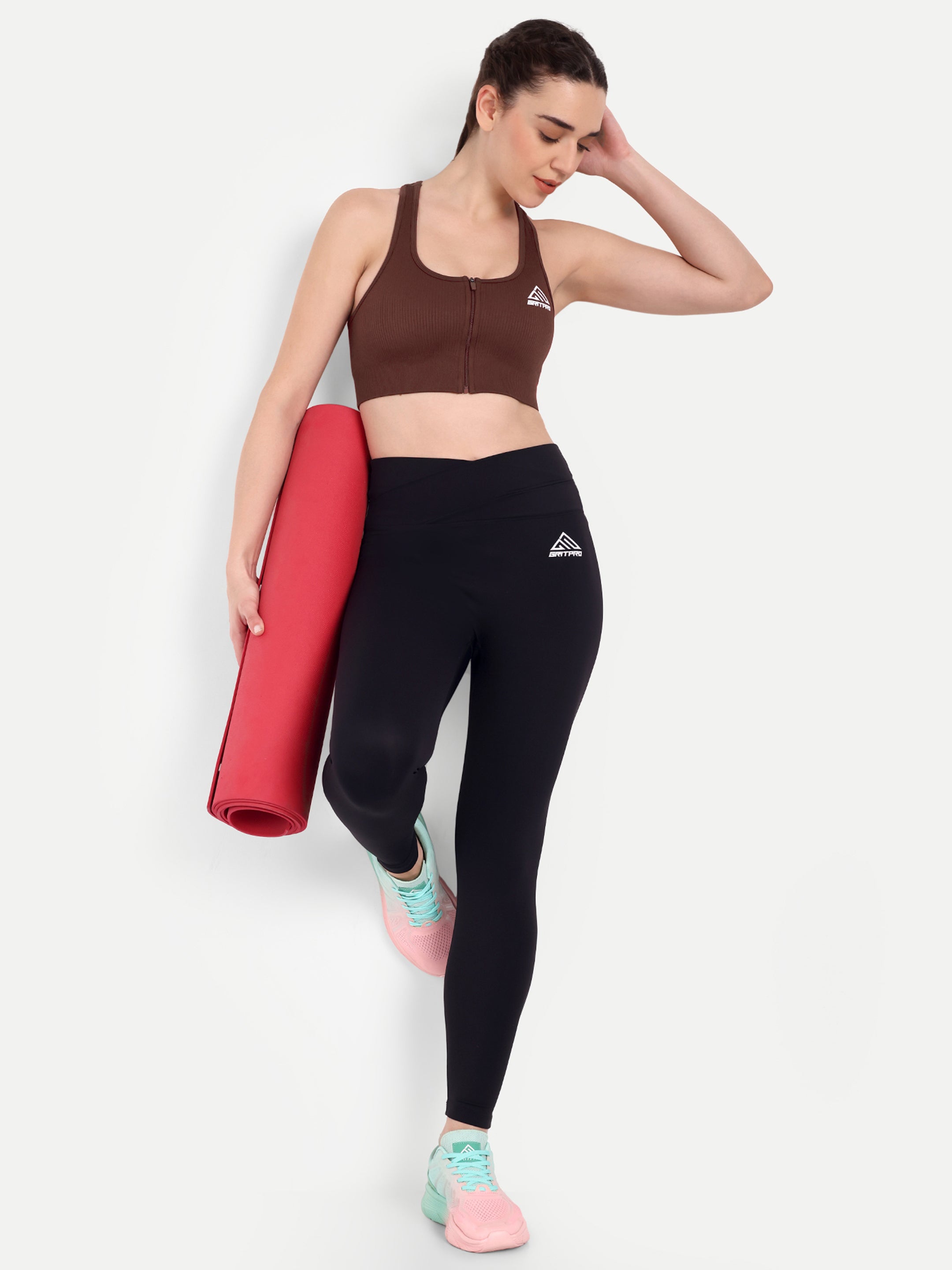 ZIP AND CRO SPORTS BRA