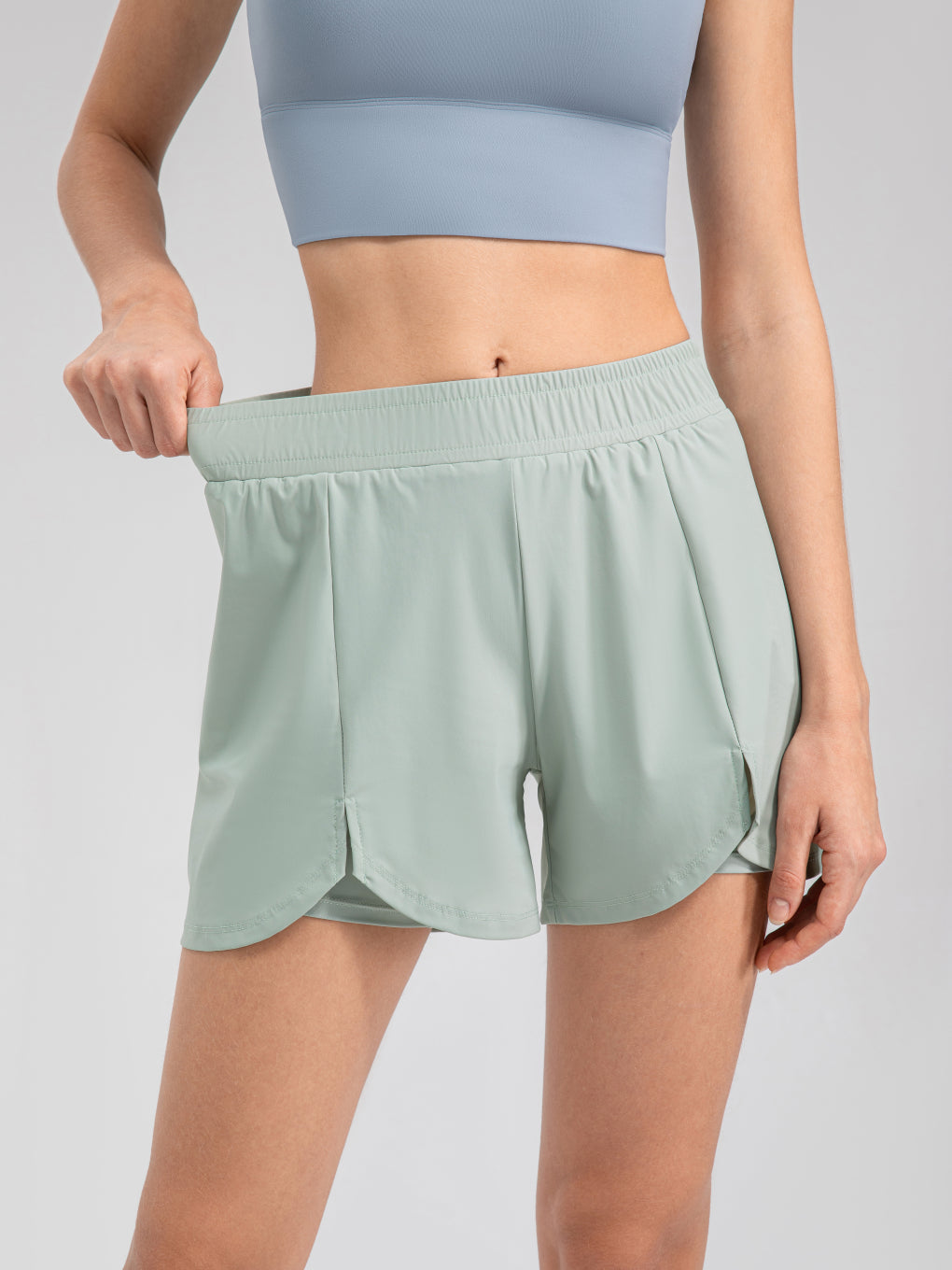 ATHLETIC FRONT SLIT SHORTS