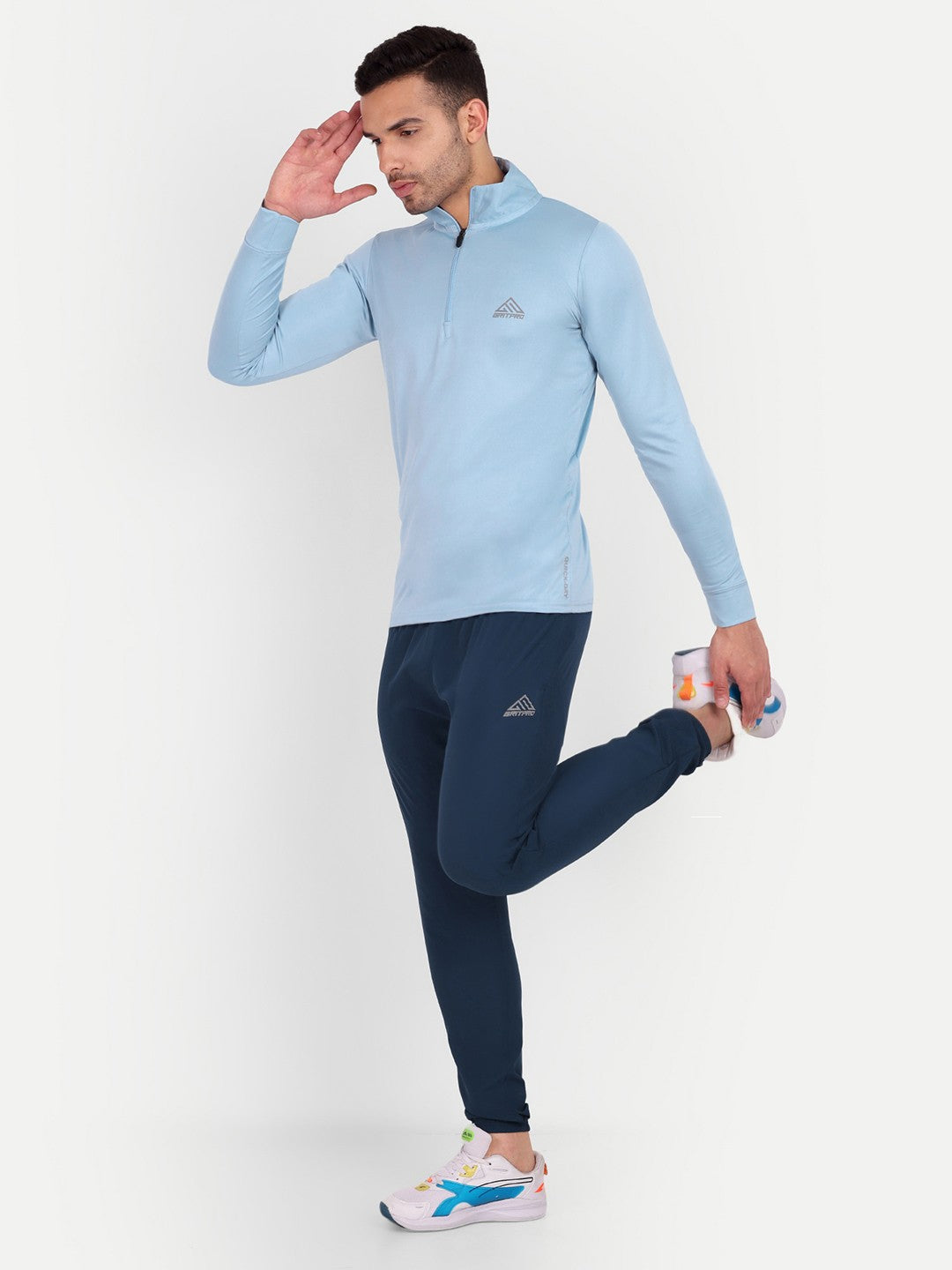 QUARTER ZIP FULL SLEEVES TRAINING T-SHIRT