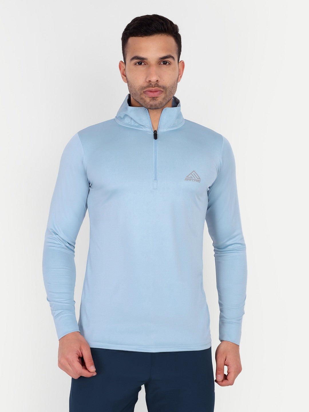 QUARTER ZIP FULL SLEEVES TRAINING T-SHIRT